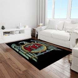 slayer band rectangle area rug carpet for living room home room decor gift for friends light room sla9