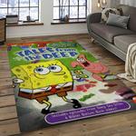 spongebob squarepants cartoon carpet rectangle area rug for living room home room decor gift for friends dark room sbsq18