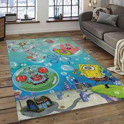 SpongeBob SquarePants Cartoon Carpet Rectangle Area Rug For Living Room Home Room Decor Gift For Friends SBSQ38