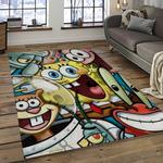 spongebob squarepants cartoon carpet rectangle area rug for living room home room decor gift for friends dark room sbsq4