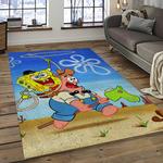 spongebob squarepants cartoon carpet rectangle area rug for living room home room decor gift for friends dark room sbsq49