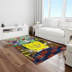 spongebob squarepants cartoon carpet rectangle area rug for living room home room decor gift for friends light room sbsq11