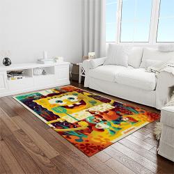 spongebob squarepants cartoon carpet rectangle area rug for living room home room decor gift for friends light room sbsq14