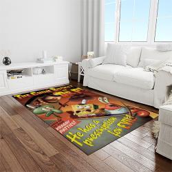 spongebob squarepants cartoon carpet rectangle area rug for living room home room decor gift for friends light room sbsq24