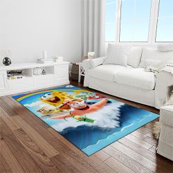 spongebob squarepants cartoon carpet rectangle area rug for living room home room decor gift for friends light room sbsq29