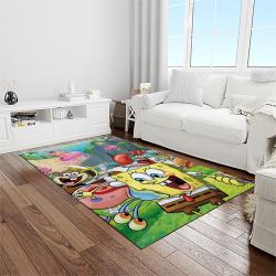 spongebob squarepants cartoon carpet rectangle area rug for living room home room decor gift for friends light room sbsq3