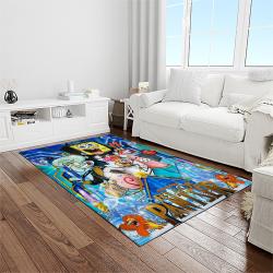 spongebob squarepants cartoon carpet rectangle area rug for living room home room decor gift for friends light room sbsq31