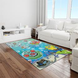spongebob squarepants cartoon carpet rectangle area rug for living room home room decor gift for friends light room sbsq38