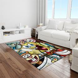spongebob squarepants cartoon carpet rectangle area rug for living room home room decor gift for friends light room sbsq4