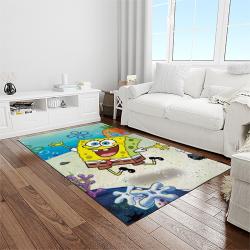spongebob squarepants cartoon carpet rectangle area rug for living room home room decor gift for friends light room sbsq45