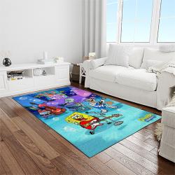 spongebob squarepants cartoon carpet rectangle area rug for living room home room decor gift for friends light room sbsq46