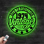 50th birthday vintage vintage metal sign with led light retro party wall decor 519 0