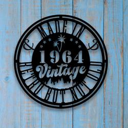 60th birthday vintage metal sign with led light 1964 retro party wall decor 518 3