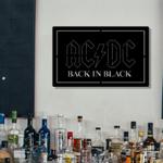 acdc back in black metal led sign man cave home bar wall art decor 2079 0