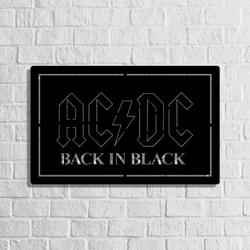 acdc back in black metal led sign man cave home bar wall art decor 2079 3