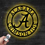 alabama crimson tide metal led sign wall art home decor 756 0