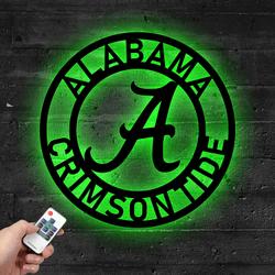 alabama crimson tide metal led sign wall art home decor 756 3