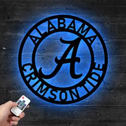 alabama crimson tide metal led sign wall art home decor 756 5