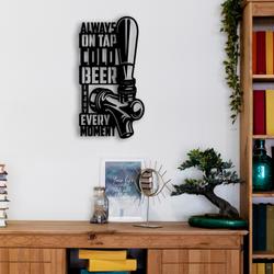 always on tap cold beer enjoy every moment metal sign with led light home bar decor 396 1