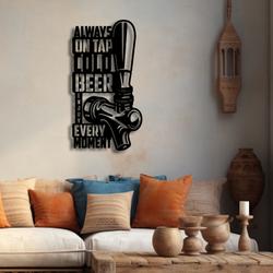 always on tap cold beer enjoy every moment metal sign with led light home bar decor 396 2