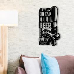 always on tap cold beer enjoy every moment metal sign with led light home bar decor 396 8