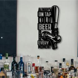 always on tap cold beer enjoy every moment metal sign with led light home bar decor 396 9