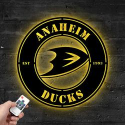 Anaheim Ducks Metal LED Sign Wall Art Home Decor