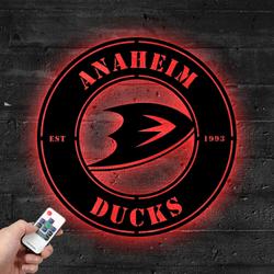 anaheim ducks metal led sign wall art home decor 1881 1