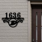 anaheim ducks metal monogram address nhl fan house number sign 847 0