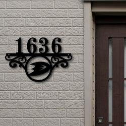 Anaheim Ducks Metal Monogram Address NHL Fan House Number Sign