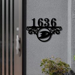 anaheim ducks metal monogram address nhl fan house number sign 847 1