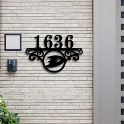 anaheim ducks metal monogram address nhl fan house number sign 847 3