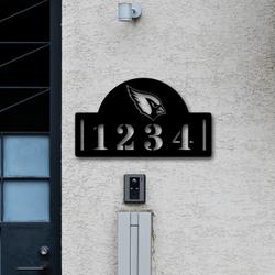 arizona cardinals metal address nfl fan house number sign 1026 1