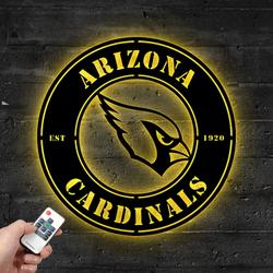arizona cardinals metal led sign wall art home decor 1850 2