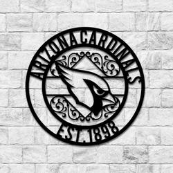 arizona cardinals metal sign led light nfl monogram wall art decor 56 1