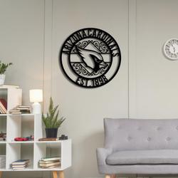 arizona cardinals metal sign led light nfl monogram wall art decor 56 6