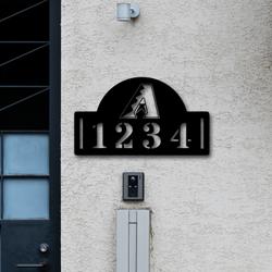 arizona diamondbacks metal address mlb fan house number sign 1107 1