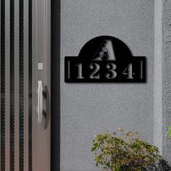 arizona diamondbacks metal address mlb fan house number sign 1107 2