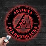 arizona diamondbacks metal led sign wall art home decor 1931 0