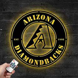 arizona diamondbacks metal led sign wall art home decor 1931 2