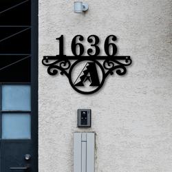arizona diamondbacks metal monogram address mlb fan house number sign 963 2