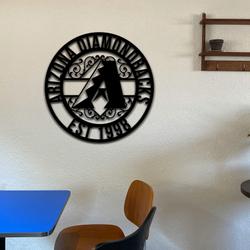 arizona diamondbacks metal sign led light mlb monogram wall art decor 146 5