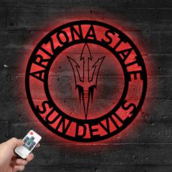 Arizona State Sun Devils Metal LED Sign Wall Art Home Decor