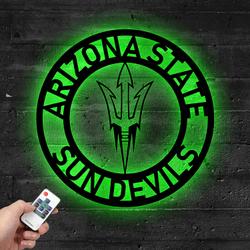 arizona state sun devils metal led sign wall art home decor 751 3