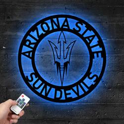 arizona state sun devils metal led sign wall art home decor 751 4