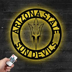 arizona state sun devils metal led sign wall art home decor 751 5