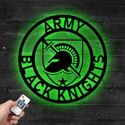 army black knights metal led sign wall art home decor 752 3