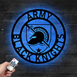 army black knights metal led sign wall art home decor 752 5