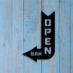 arrow open metal sign with led light welcome bar board decor 594 1
