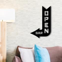 arrow open metal sign with led light welcome bar board decor 594 7